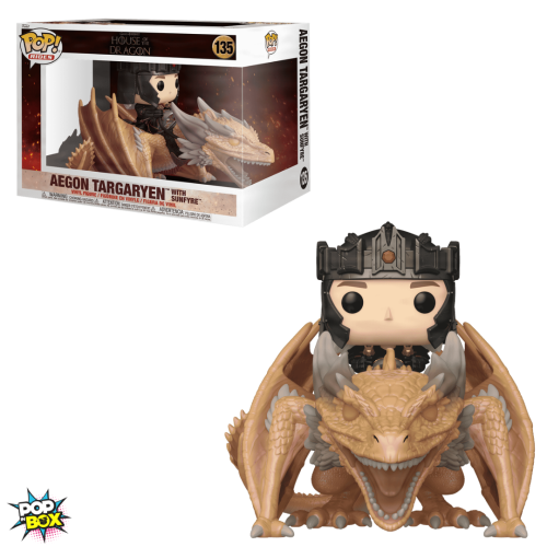 Funko POP! Aegon Targaryen com Sunfyre, da série House of the Dragon