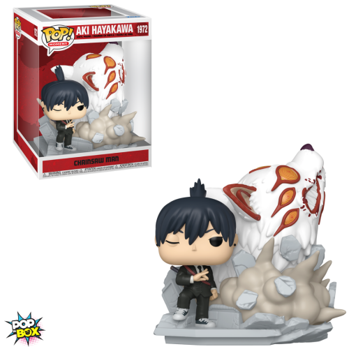 Funko POP! Aki Hayakawa com Fox Devil, do anime Chainsaw Man