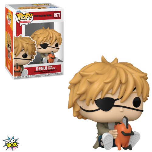 Funko POP! Denji com pochita, do anime Chainsaw Man