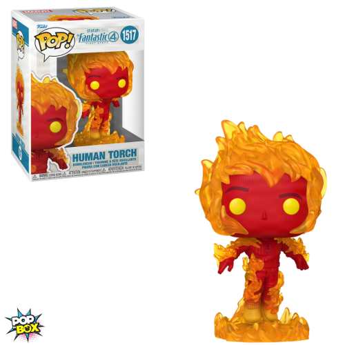 Funko POP! Tocha Humana, do filme Quarteto Fantástico: Primeiros Passos